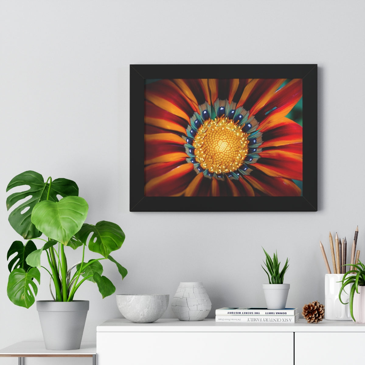 Vibrant Macro Flower Framed Matte Print