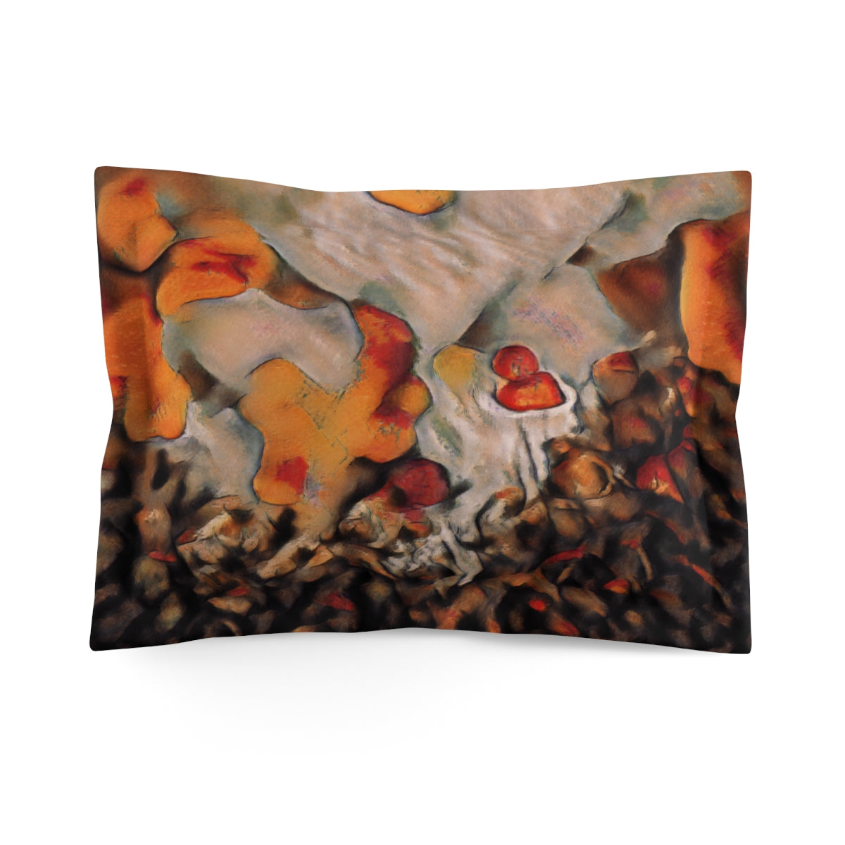 Burnt Umber Rocks Microfiber Pillow Sham