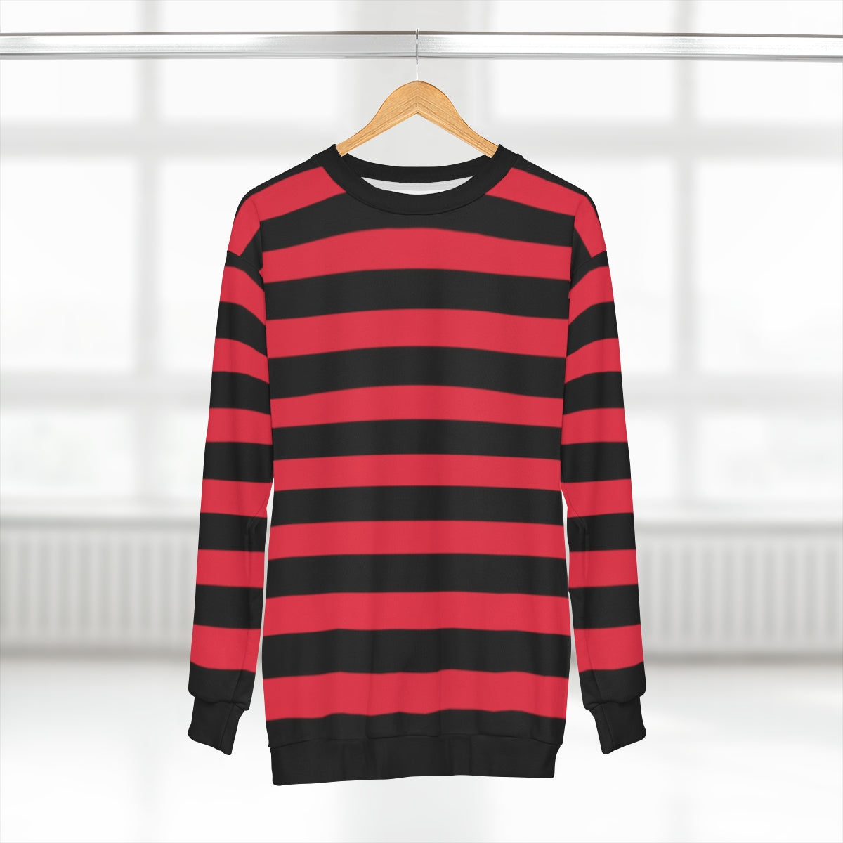 Notice Me Pink & Black Stripe Unisex Sweatshirt