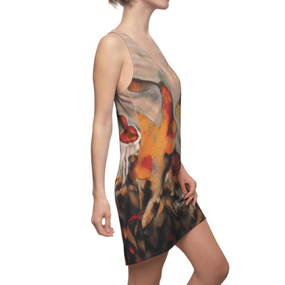 Burnt Umber Rocks Slinky Women's Racerback Dress