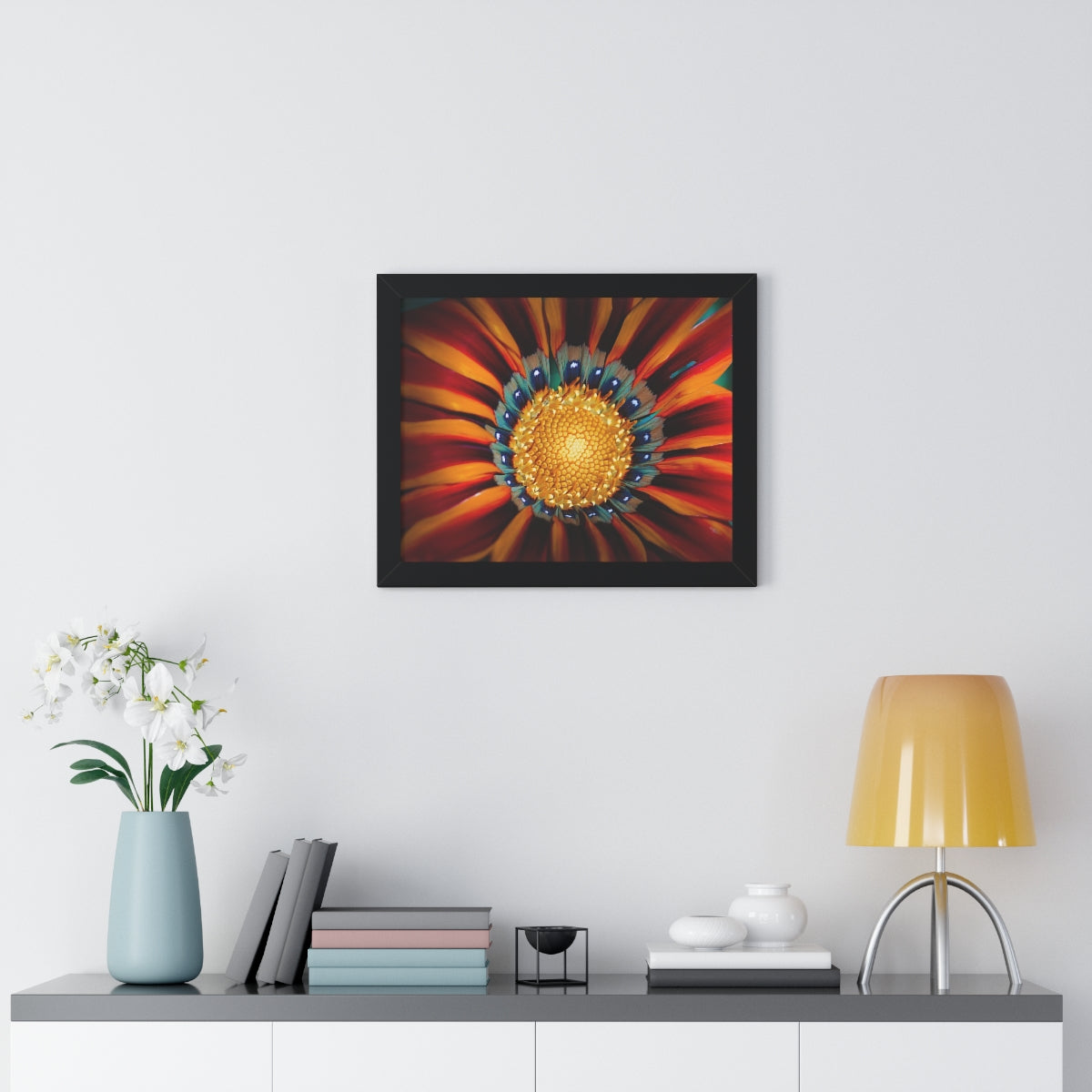 Vibrant Macro Flower Framed Matte Print