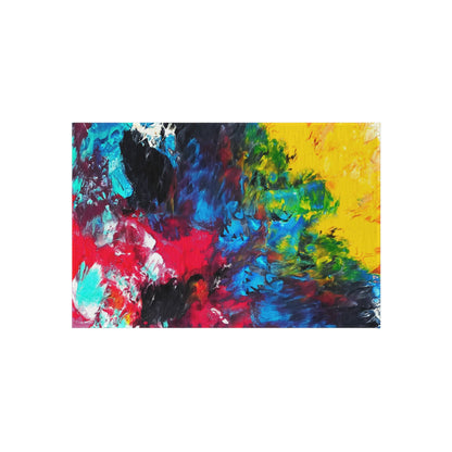 Colorful Paint Waves Outdoor Rug