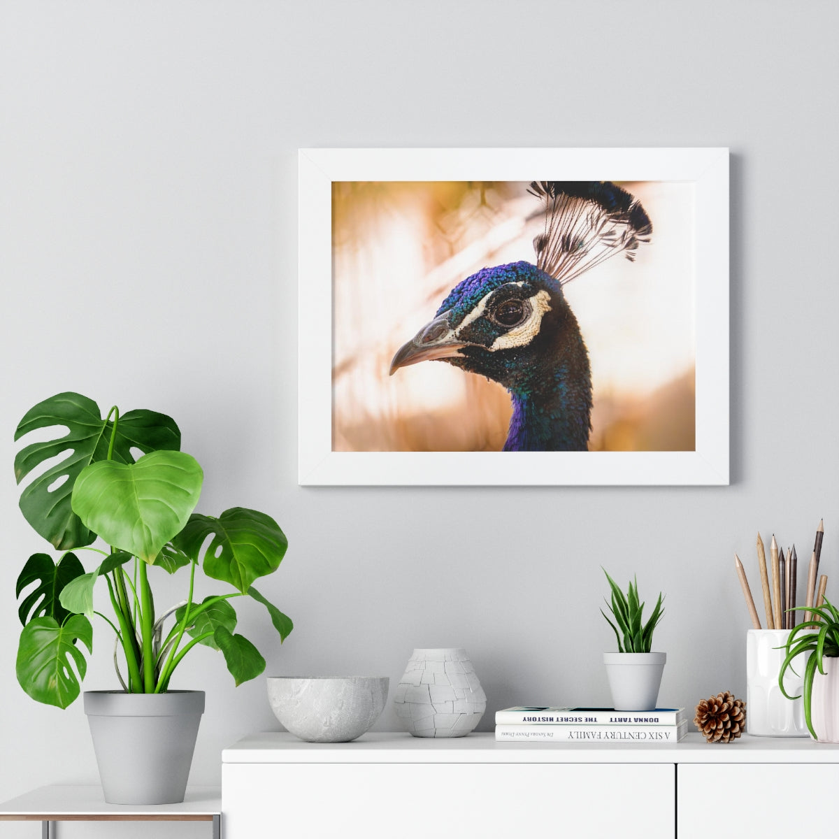 Peculiar Peacock Framed Matte Print