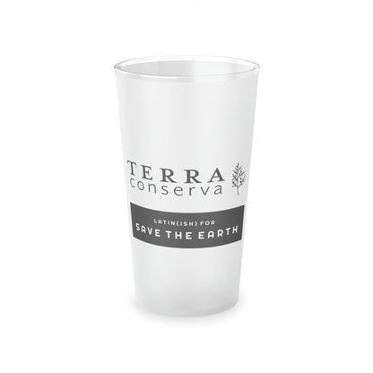 Terra Conserva Save the Earth 16oz Frosted Pint Glass