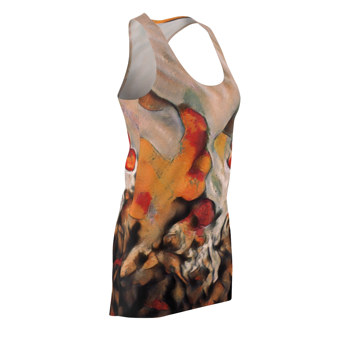 Burnt Umber Rocks Slinky Women's Racerback Dress