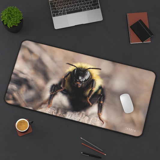 Bumble Bee Gets Close Full-Size Gaming Mousepad