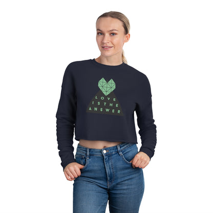 Love is the Answer Women's Cropped Sweatshirt