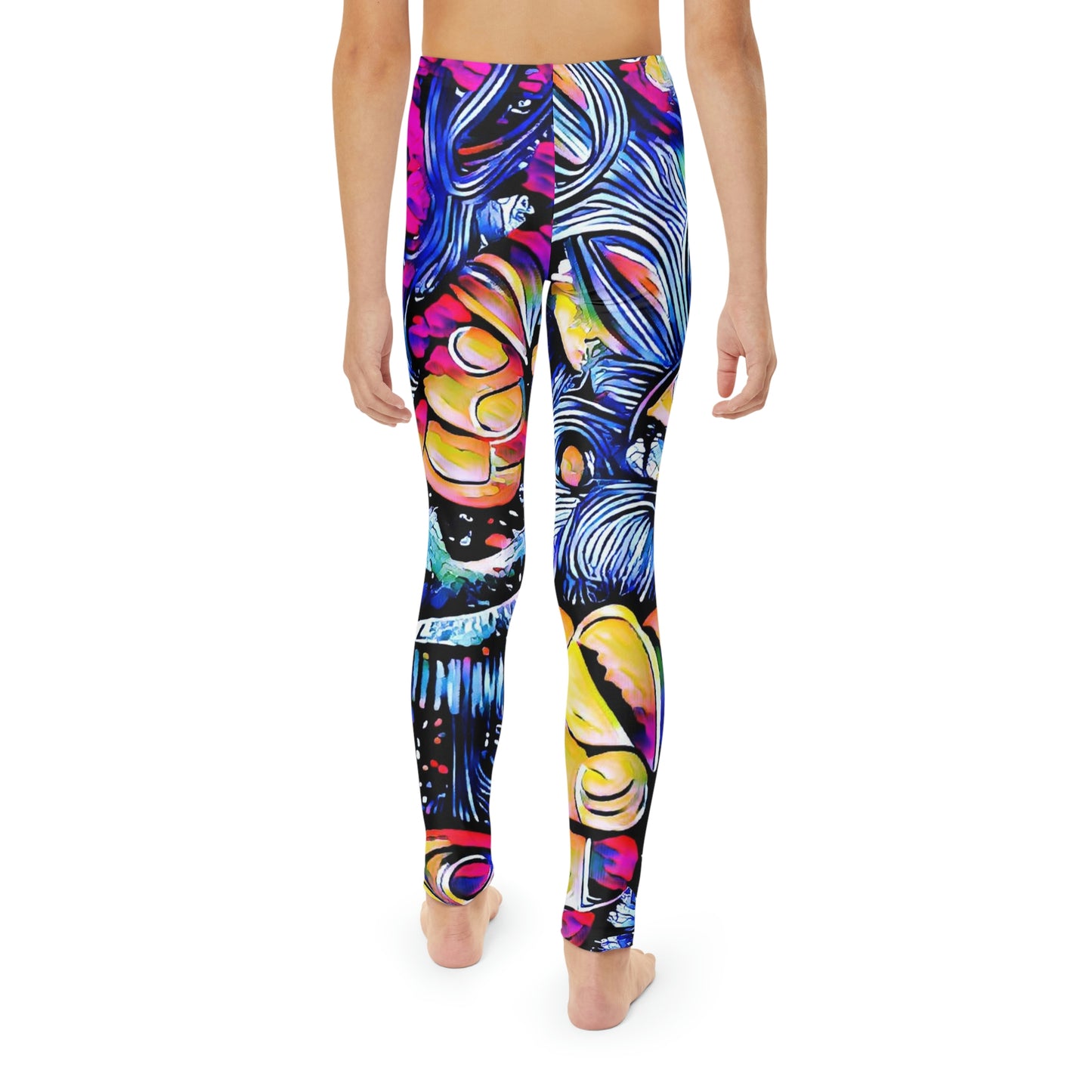 Colorful Time Spiral Youth Leggings