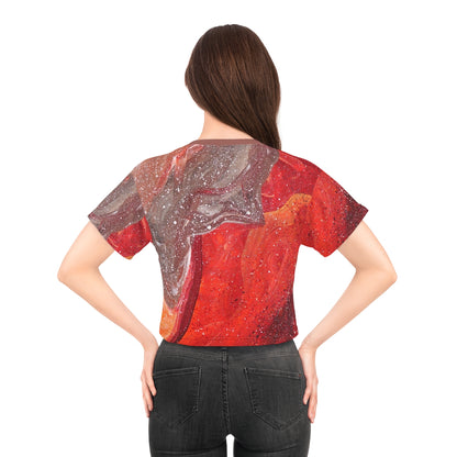 Waves of Creation Painting Cropped Tee