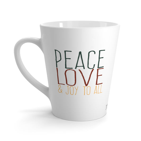 Peace, Love & Joy Latte Mug