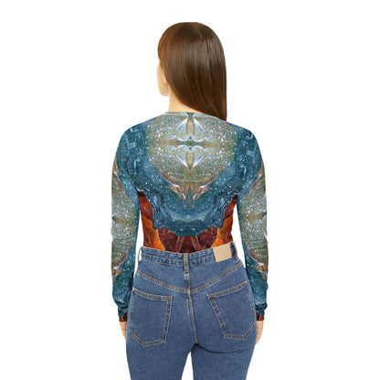 Cosmic Cell Division Women's Long Sleeve V-neck Shirt