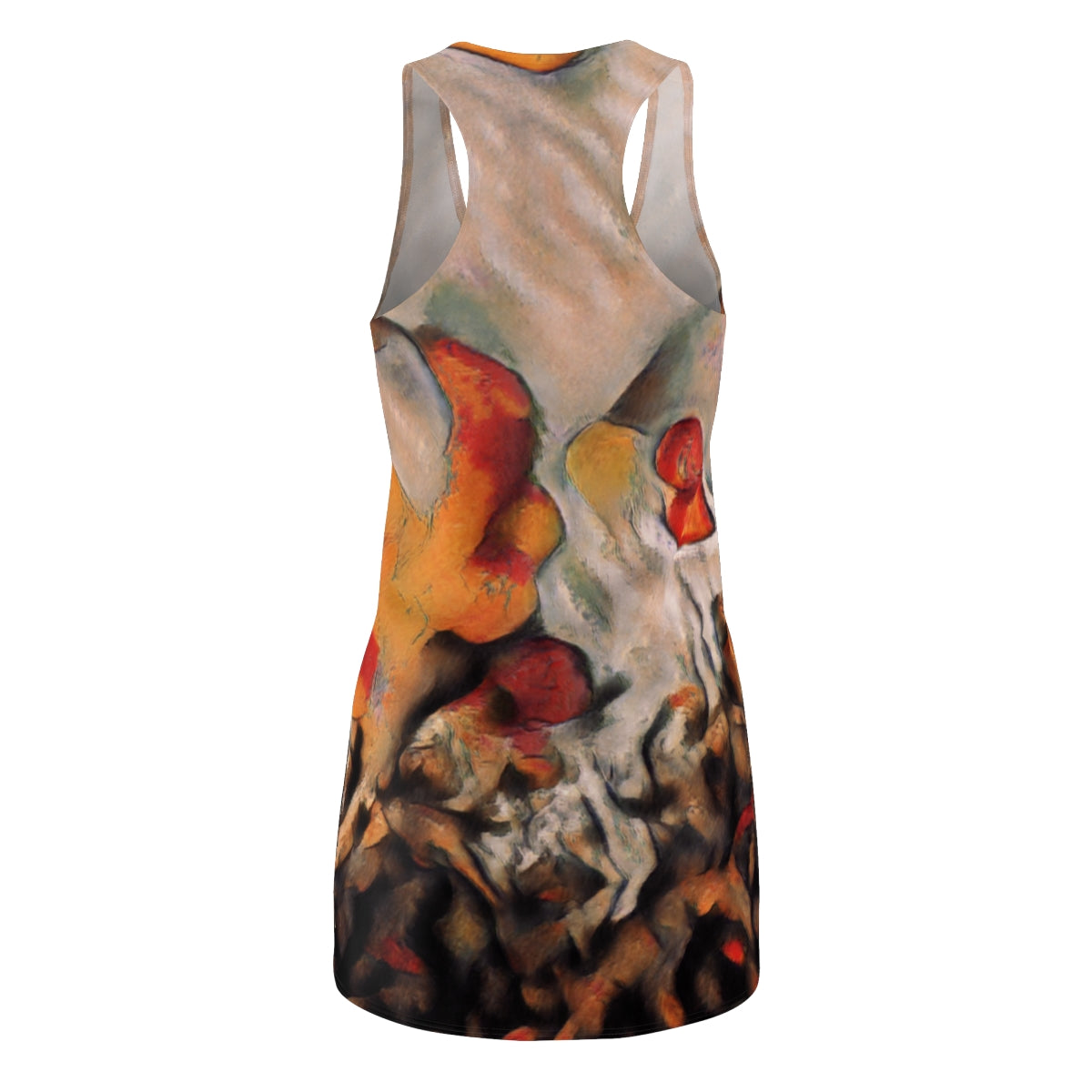 Burnt Umber Rocks Slinky Women's Racerback Dress