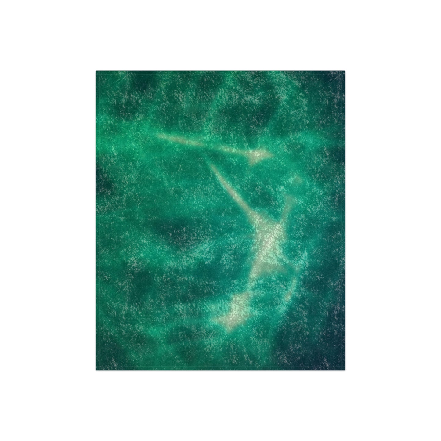 Electric Green Light Crushed Velvet Blanket