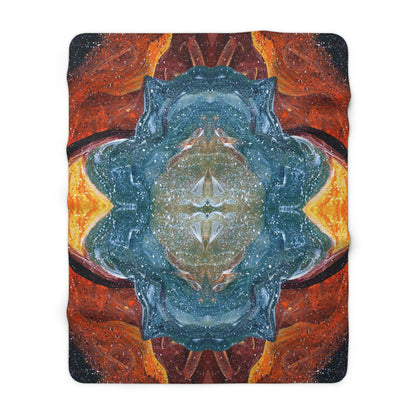 Cosmic Cell Division Sherpa Fleece Blanket