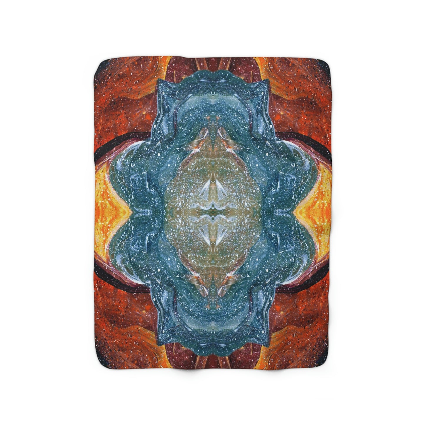 Cosmic Cell Division Sherpa Fleece Blanket