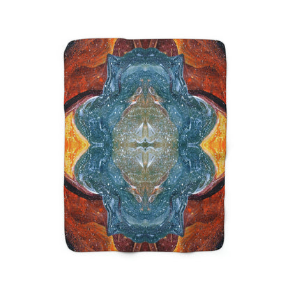 Cosmic Cell Division Sherpa Fleece Blanket