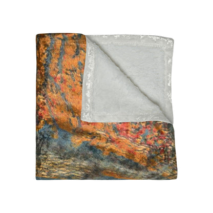 Parallel Sunsets Crushed Velvet Blanket