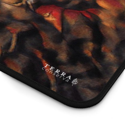 Burnt Umber Rocks Full-Size Gaming Mousepad