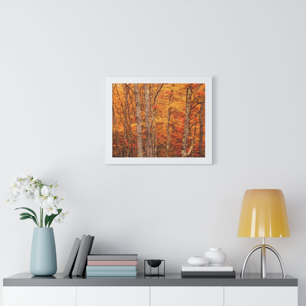 Forest of Autumn Colors Framed Matte Print