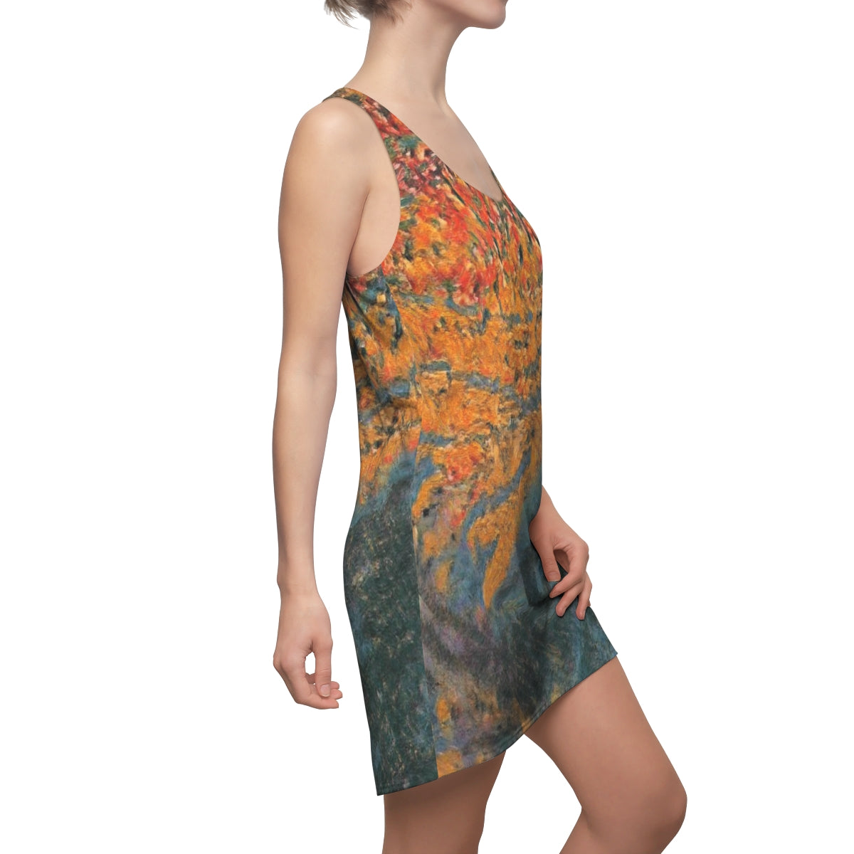 The Colors of Sunset Painting Slinky Women's Racerback Dress