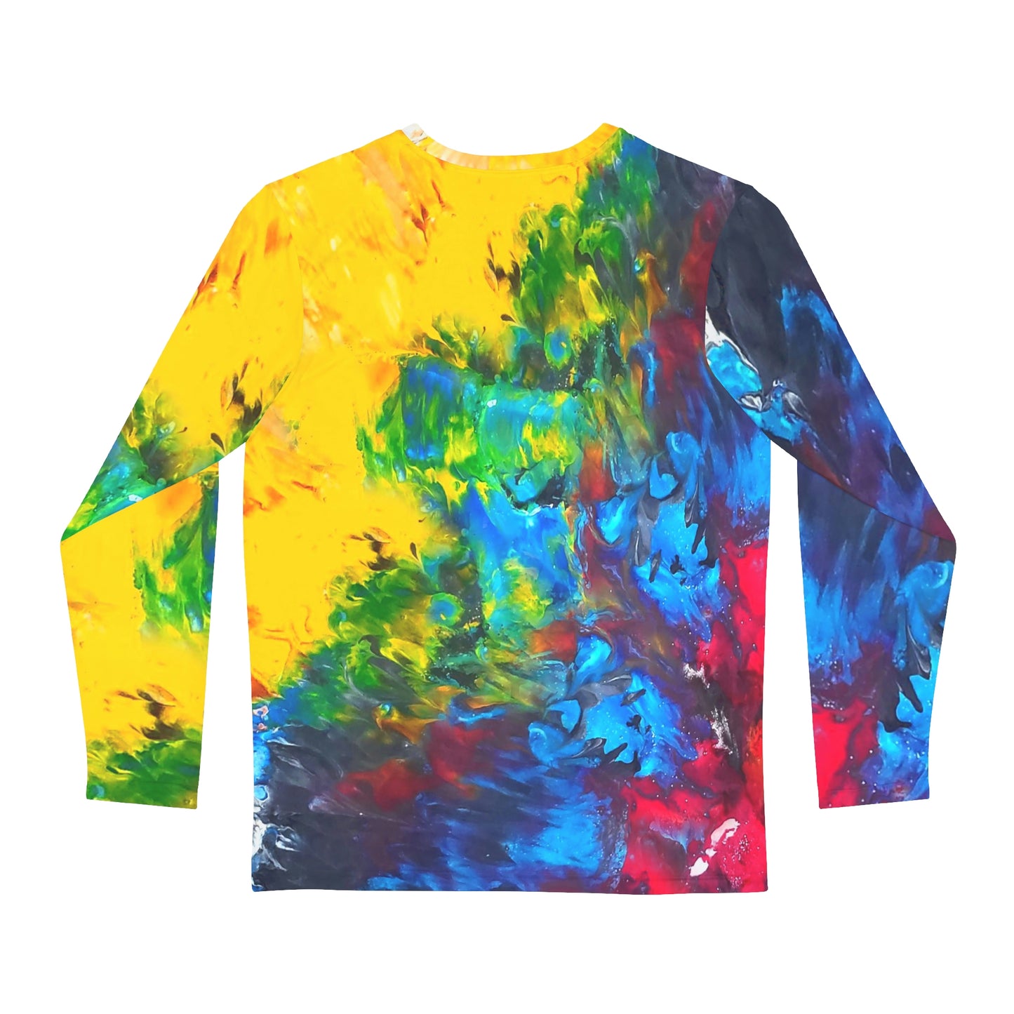 Colorful Paint Waves Men's Long Sleeve Shirt