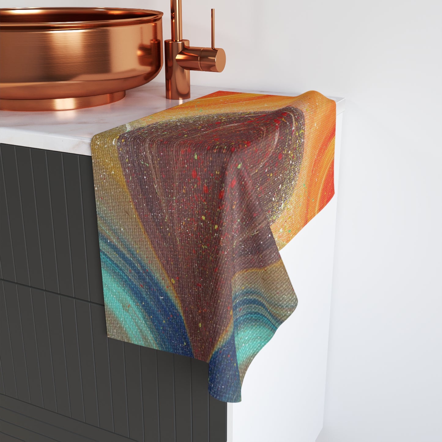 Flow of Magnetism Painting Hand Towel