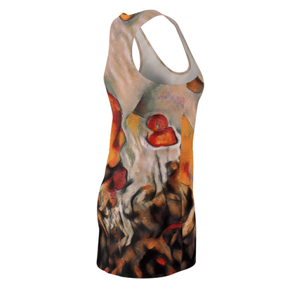 Burnt Umber Rocks Slinky Women's Racerback Dress