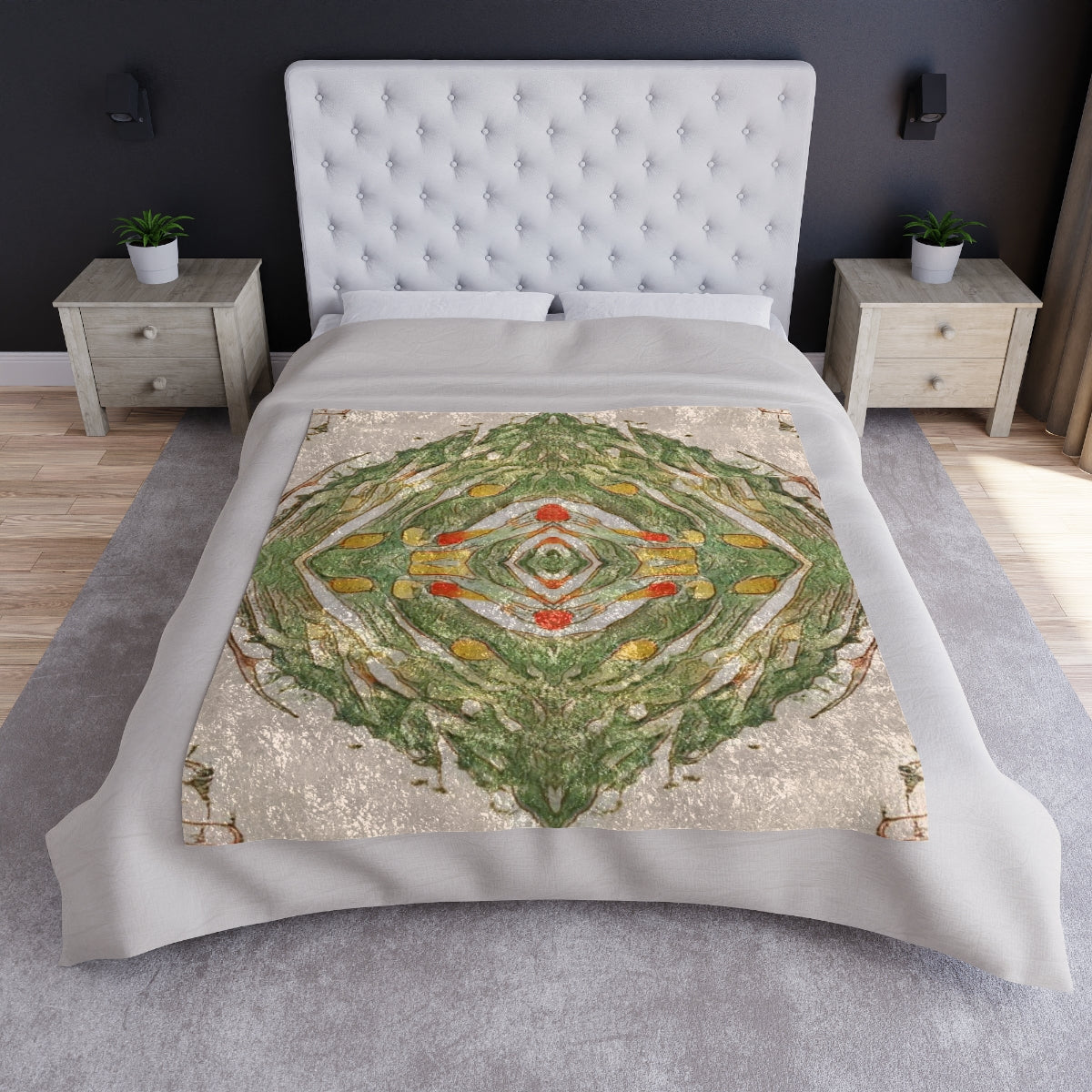 Earth Spirits Crushed Velvet Blanket