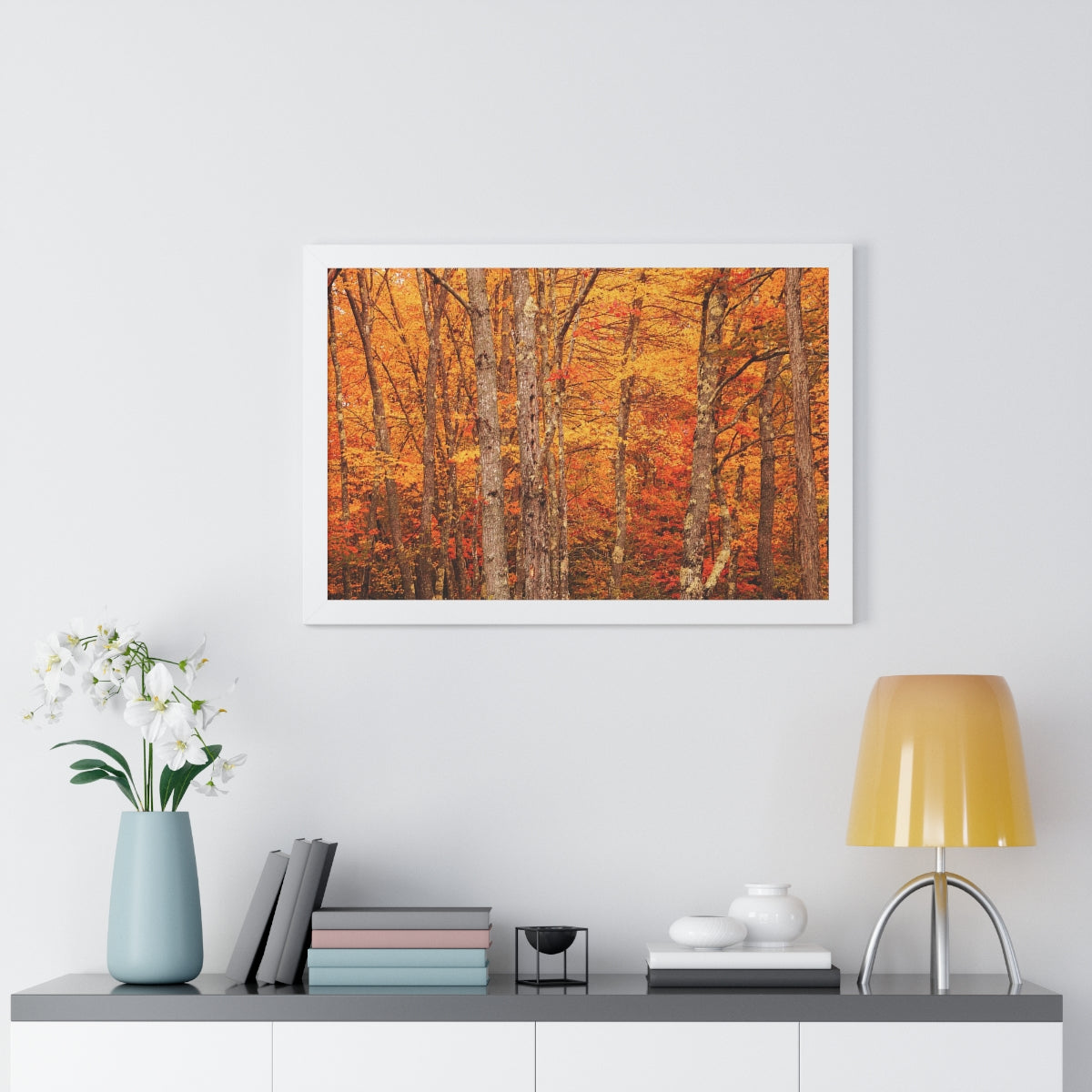 Forest of Autumn Colors Framed Matte Print