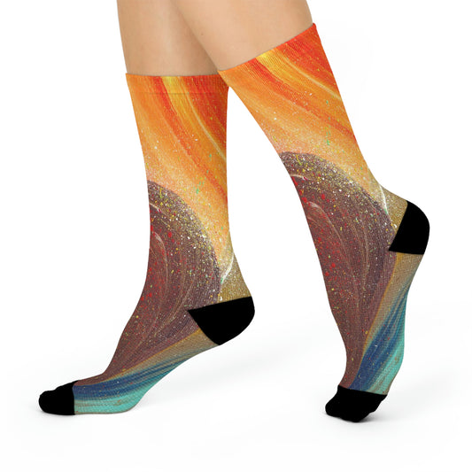 Flow of Magnetism Crew Socks