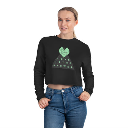 Love is the Answer Women's Cropped Sweatshirt