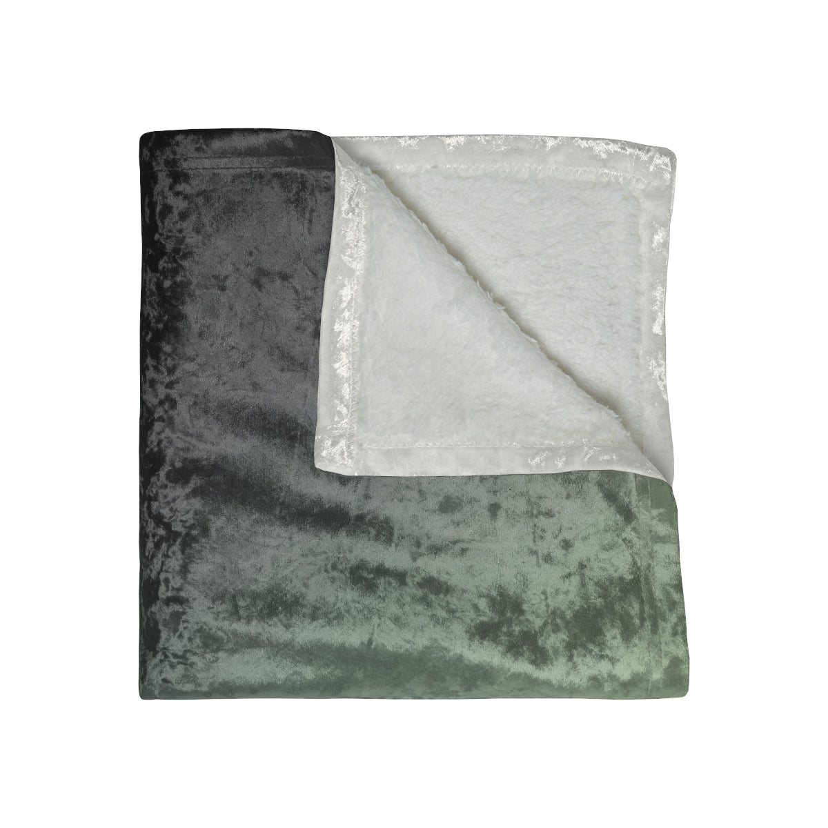 Sea Foam Crushed Velvet Blanket