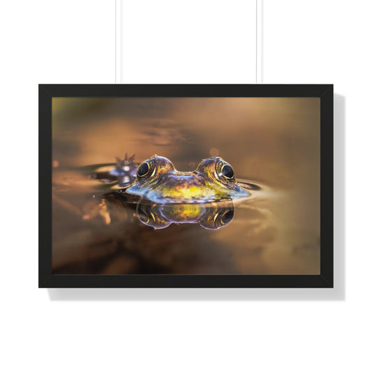 Duality of Frog Framed Matte Print