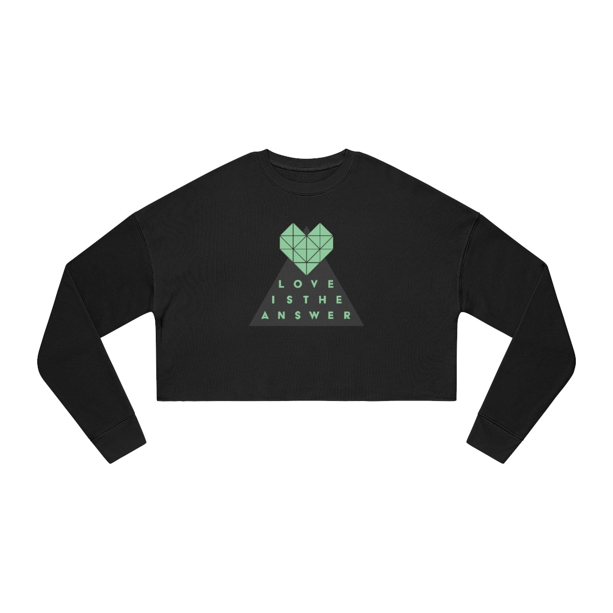 Love is the Answer Women's Cropped Sweatshirt