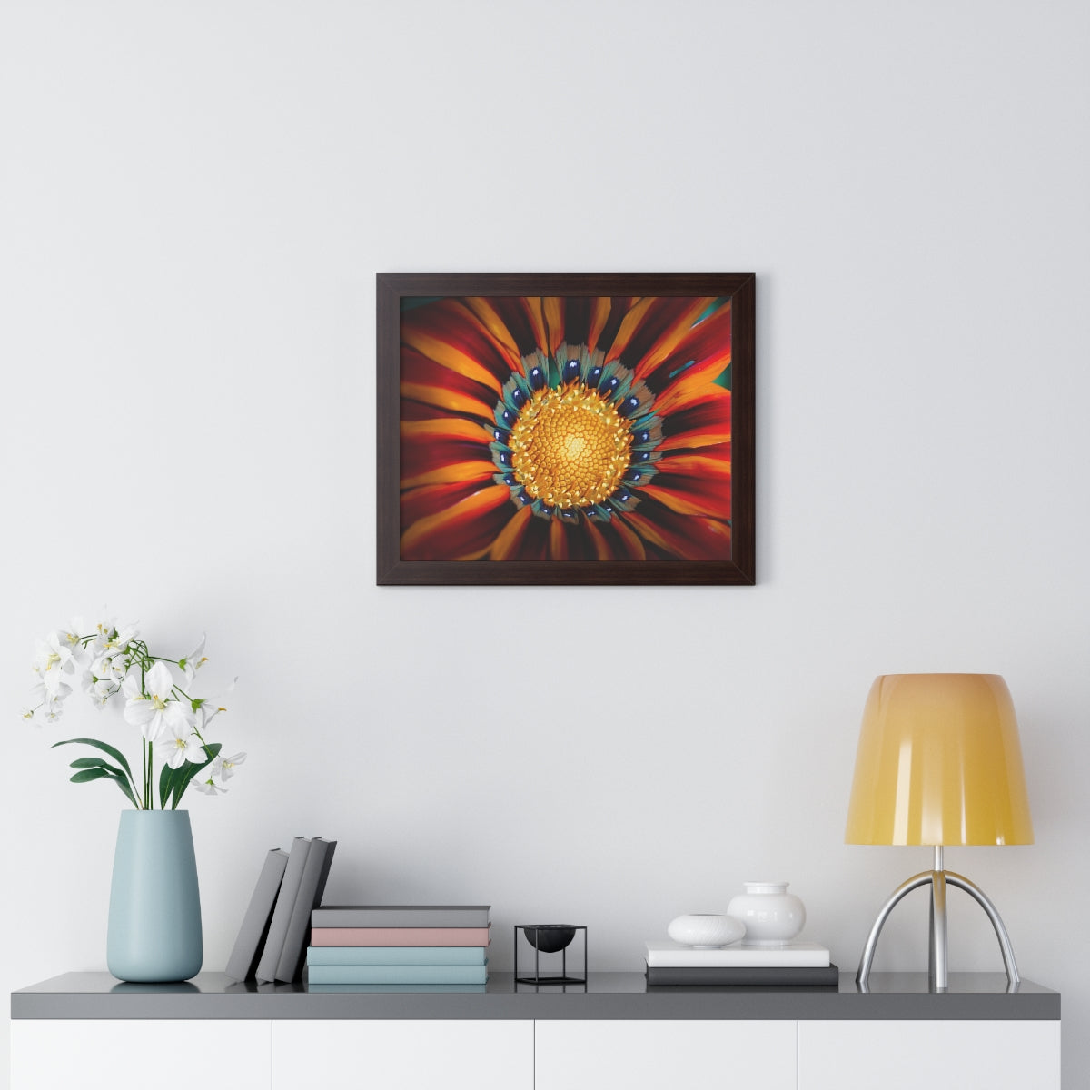 Vibrant Macro Flower Framed Matte Print