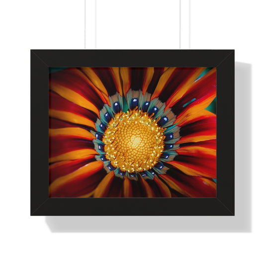 Vibrant Macro Flower Framed Matte Print