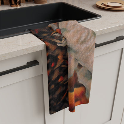 Burnt Umber Rocks Soft Kitchen Towel