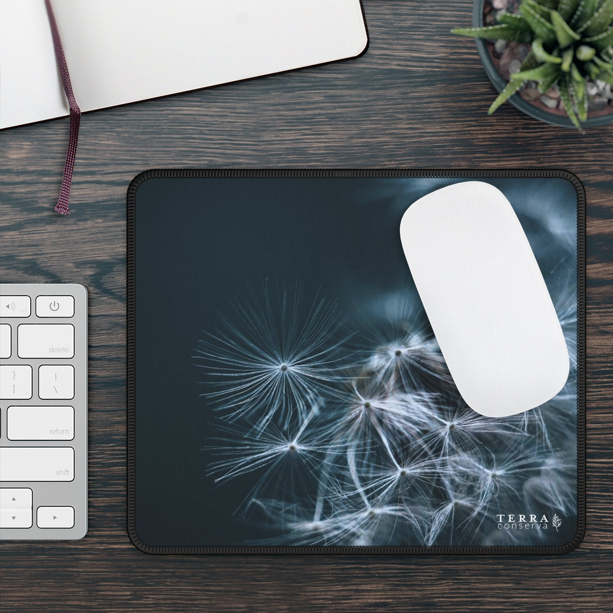 Macro Moody Dandelion Large Mouse Pad