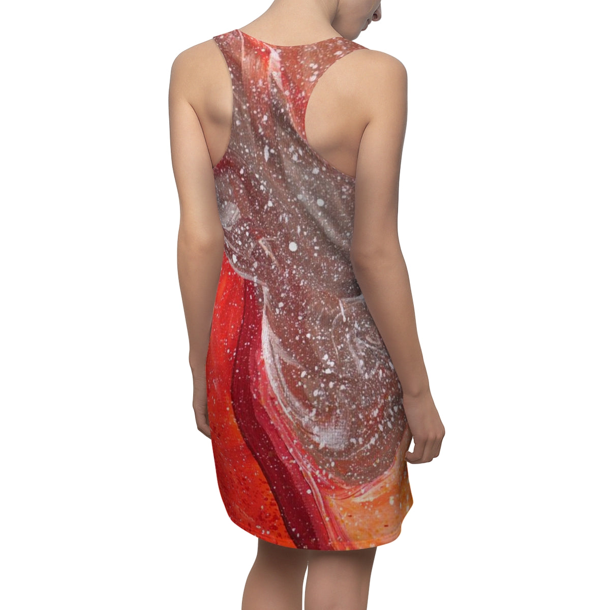 Waves of Creation Painting Slinky Women's Racerback Dress