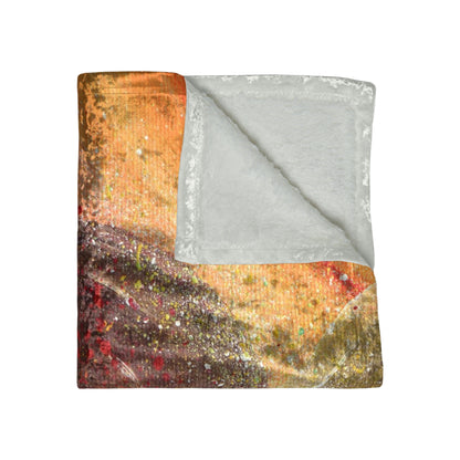 Flow of Magnetism Painting Crushed Velvet Blanket