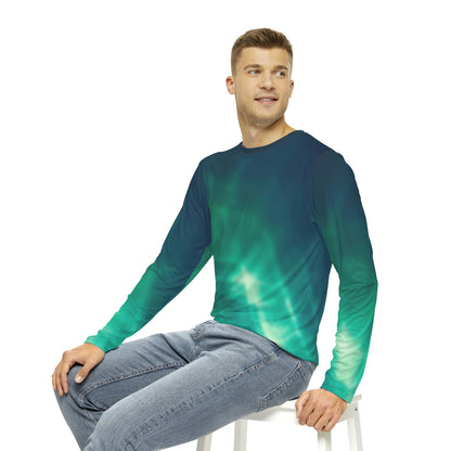 Electric Green Light Men's Long Sleeve Shirt