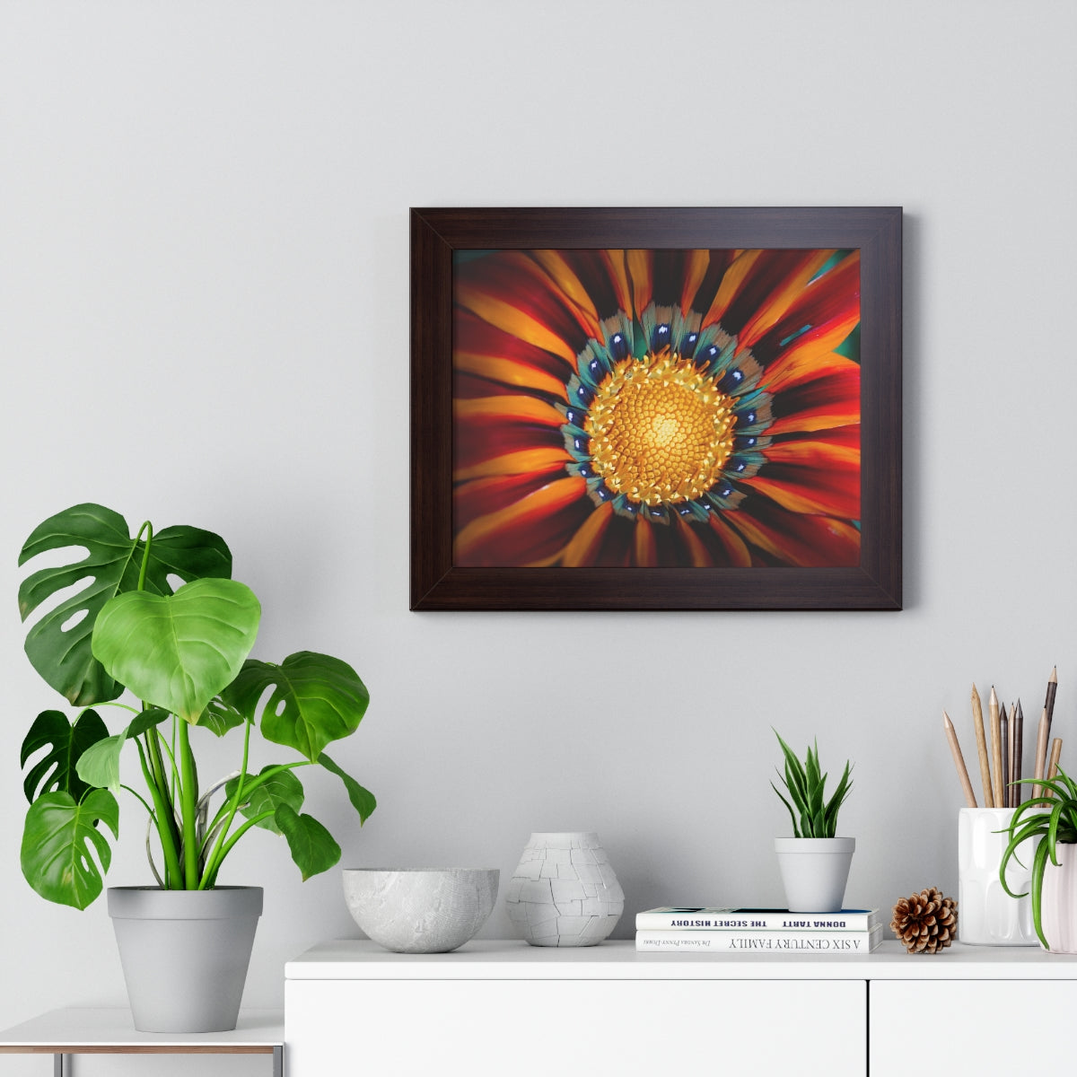 Vibrant Macro Flower Framed Matte Print