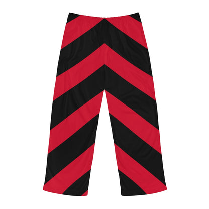 Illusion Red & Black Striped Men's Pajama Pants