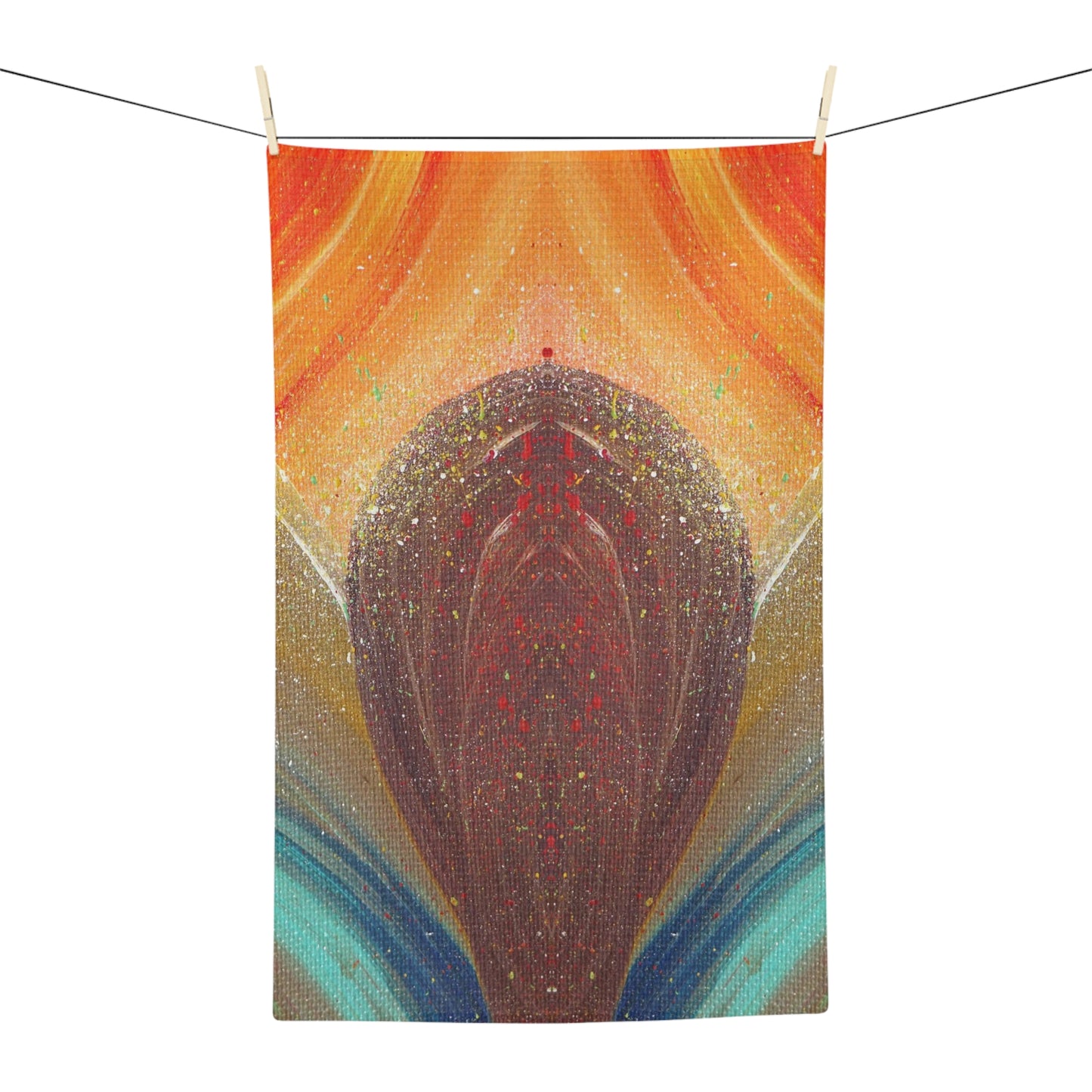 Flow of Magnetism Painting Soft Kitchen Towel