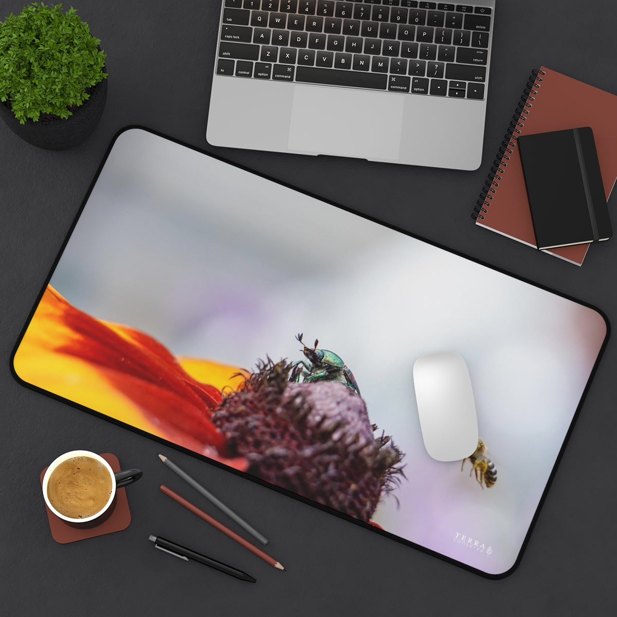 Bugs Share A Flower Full-Size Gaming Mousepad