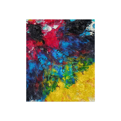 Colorful Paint Waves Crushed Velvet Blanket