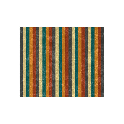 Cool Autumn Stripes Crushed Velvet Blanket