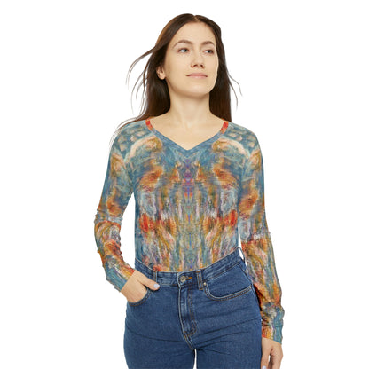 Water Spirits Women's Long Sleeve V-neck Shirt