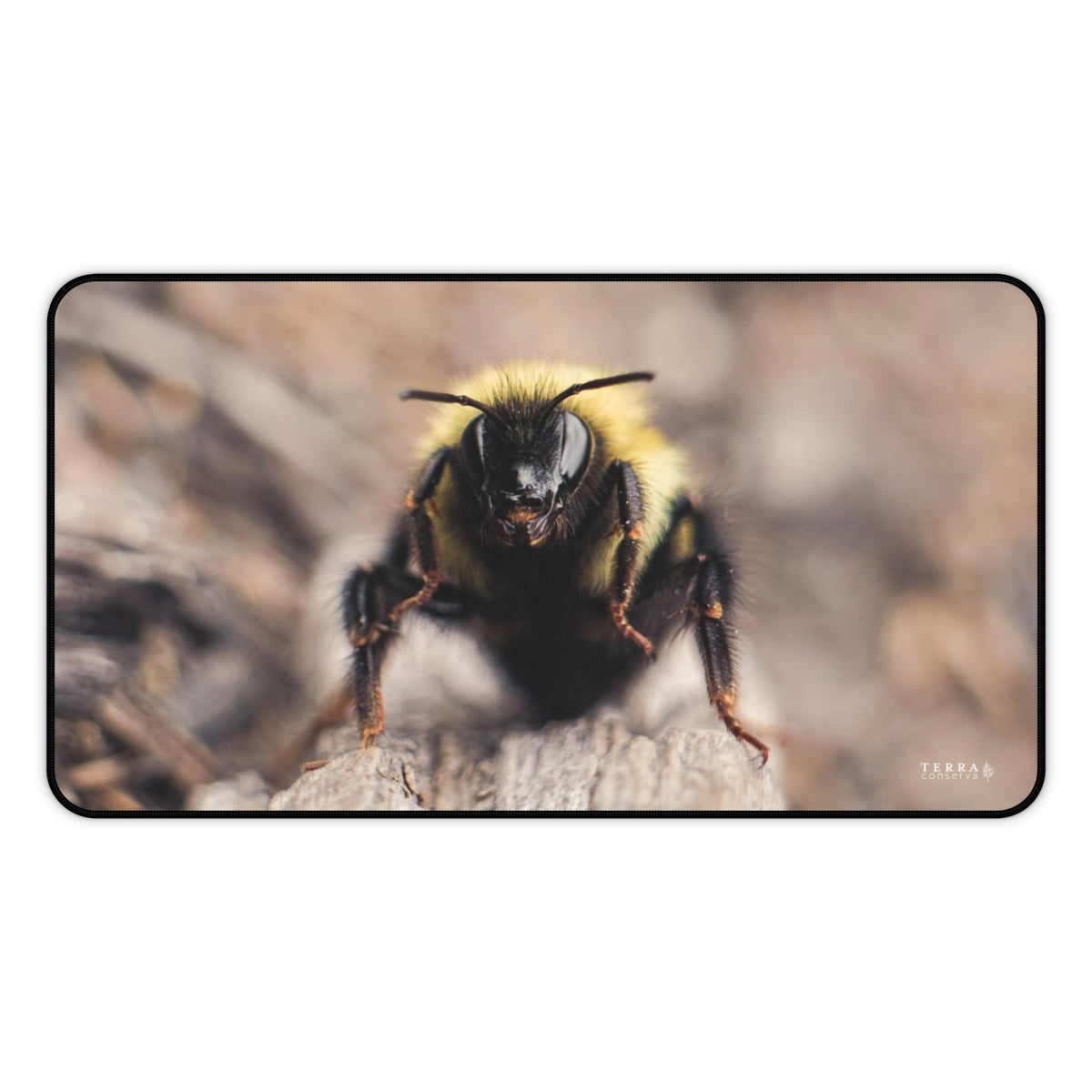 Bumble Bee Gets Close Full-Size Gaming Mousepad